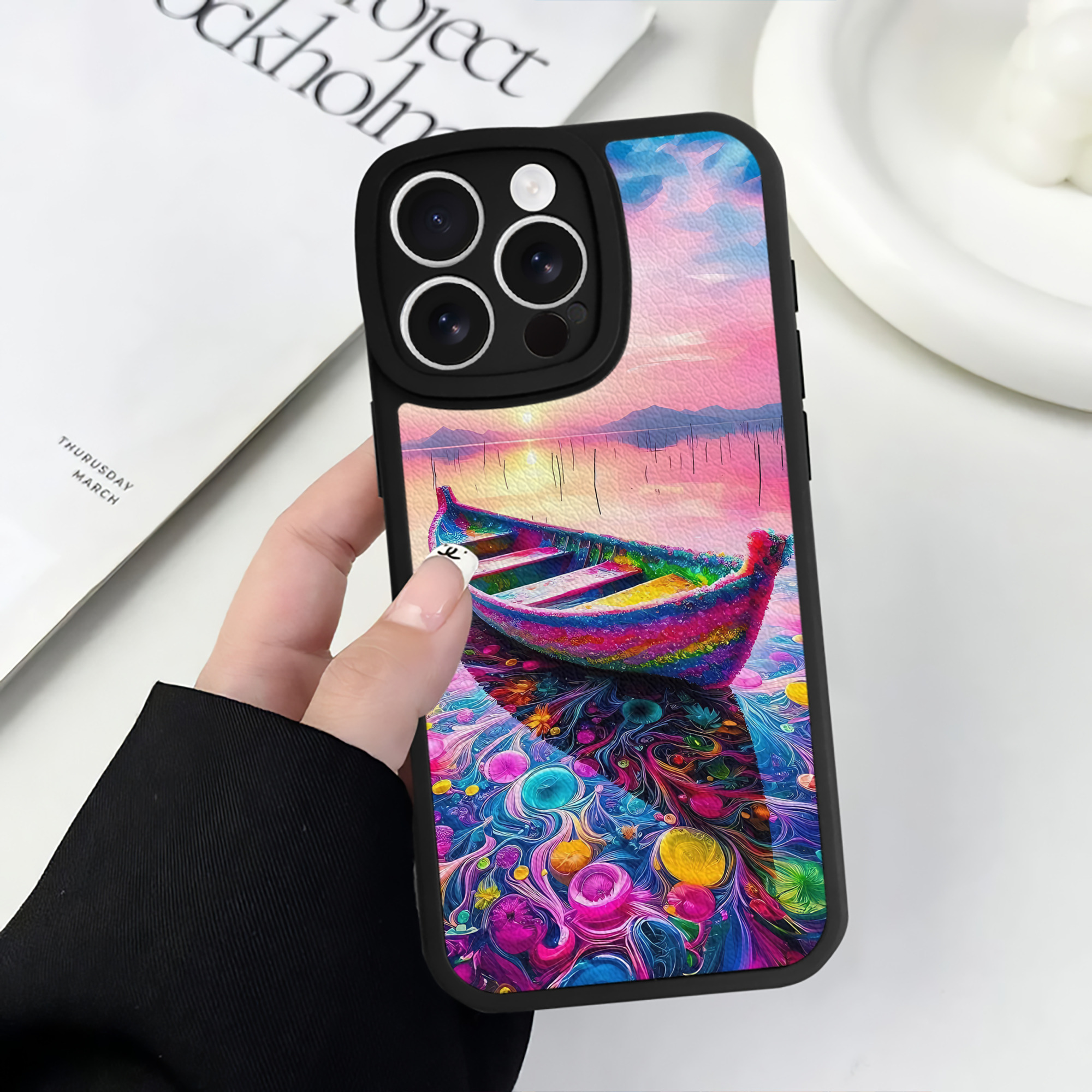 （画像用） ミッキーマウス Mickey Mouse 【iPhone 16シリーズ対応】シリコンスマホケース（レザー調） 材質：シリコン